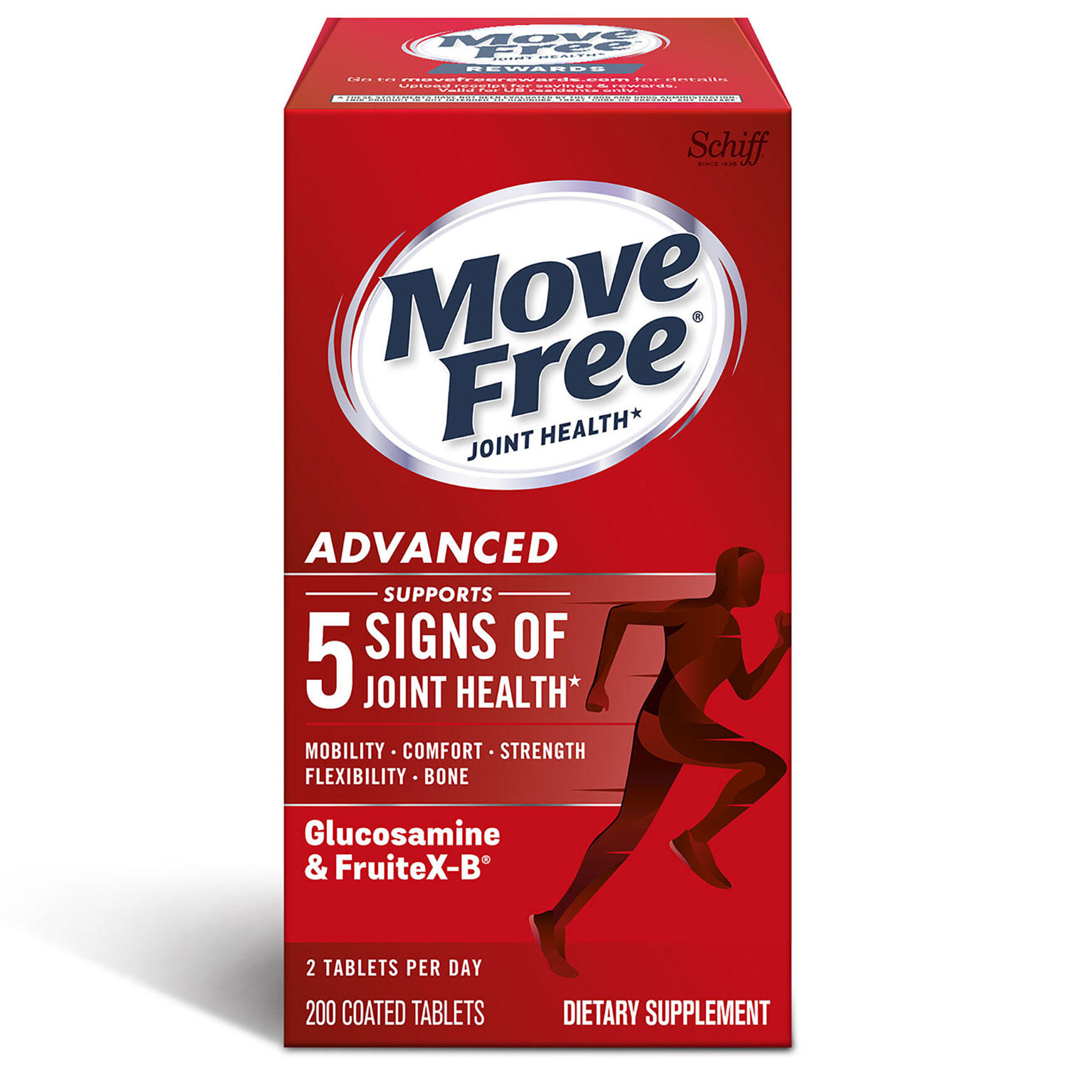 UPC 020525000071 product image for Move Free Advanced Glucosamine Joint Health Support Supplement Tablets (200 ct.) | upcitemdb.com