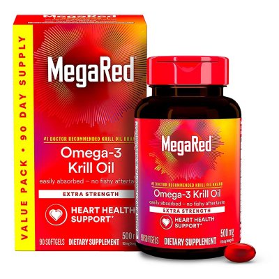 MegaRed 500mg Omega-3 Krill Supplement (90 ct.) Sam's Club