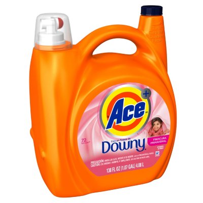 Ace Liquid Laundry Detergent Plus Downy, Spring Fresh (154 fl. oz., 100  loads) - Sam's Club