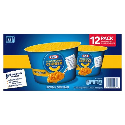 Kraft Original Macaroni and Cheese Easy Microwavable Dinner (12 pk.) -  Sam's Club