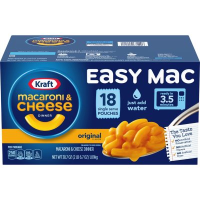 Kraft Easy Mac Original Flavor Single-Serve Pouches (18 pk