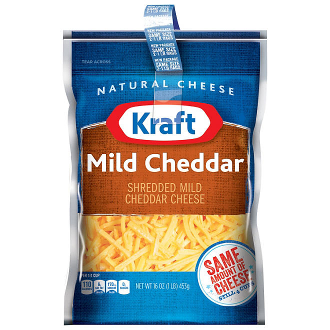 Kraft Mild Cheddar Shredded Cheese (16 oz., 2 pk.)