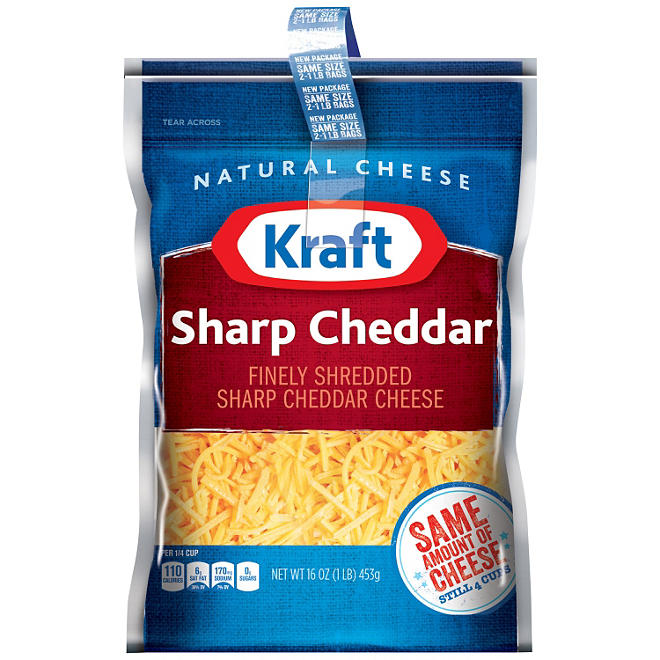 Kraft Sharp Cheddar Finely Shredded Cheese (16 oz., 2 pk.)