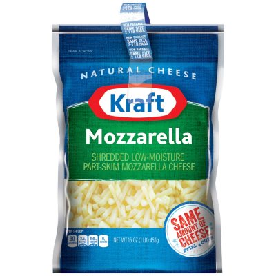 Kraft Cheese, Shredded, Mozzarella, Low-Moisture Part-Skim 8 oz