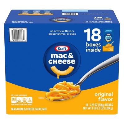Kraft Original Macaroni and Cheese Dinner (7.25 oz., 18 pk.) - Sam's Club