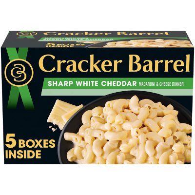 Cracker Barrel Sharp White Cheddar Macaroni Cheese Dinner 14 Oz 5 Pk Sam S Club