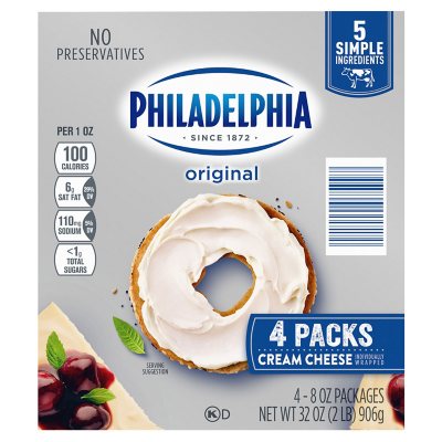 Philadelphia Original Cream Cheese (8 oz., 4 pk.) - Sam's Club