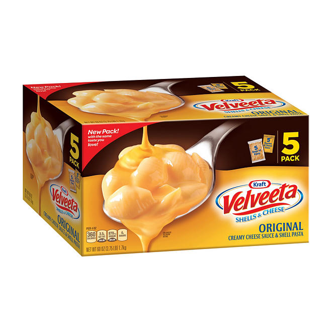 Kraft Velveeta Shells and Cheese, Original (5 pk.)