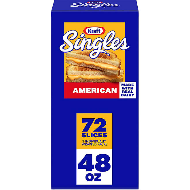 Kraft Singles American Cheese Slices (3 lbs., 72 ct.)