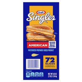 Kraft Singles American Cheese Slices 3 lbs., 72 ct.