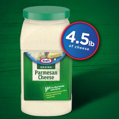 Kraft Grated Parmesan Cheese, 4.5 Pound (Pack of 4)