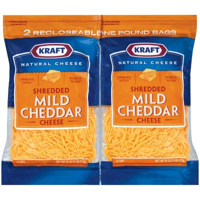 Kraft® Mild Cheddar Shredded Cheese - 16 oz. - 2 ct. - Sam's Club