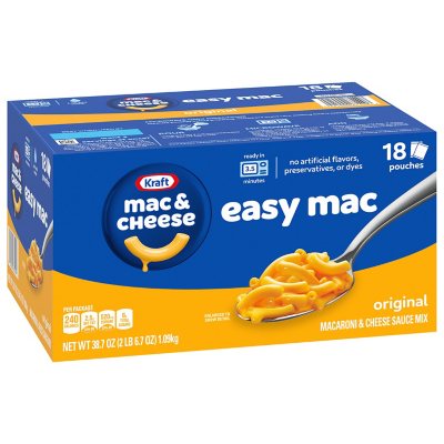 Kraft® Easy Mac Original Flavor Macaroni & Cheese Dinner - 18 ct. - Sam ...