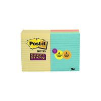 Post-it Super Sticky Notes,  4" x 6", Assorted Colors, 8 pads, 800 Total Sheets