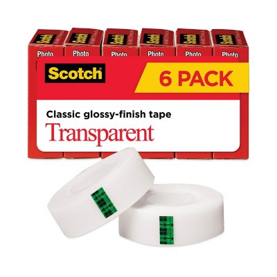 3 x TRANSPARENT 3/4" x 1000" ADHESIVE TAPE 1" Core Refill Tapes 3000" Total C002 