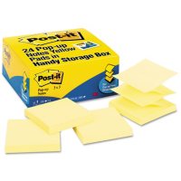 Post-it Pop-up Notes - Original Canary Yellow Pop-Up Refill, 3 x 3, 100/Pad -  24 Pads/Pack