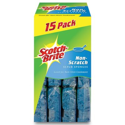  Scotch-Brite Stay Fresh Non-Scratch Scrubbers, Sponges for  Cleaning Kitchen, Bathroom, and Household, Non-Scratch Sponges Safe for  Non-Stick Cookware, 6 Scrubbing Sponges : Health & Household