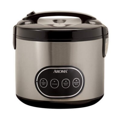 Aroma Rice Cooker 8 Cup Silver