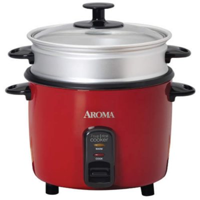 Aroma 7-Cup Rice Cooker & Food Steamer - Red - Sam's Club