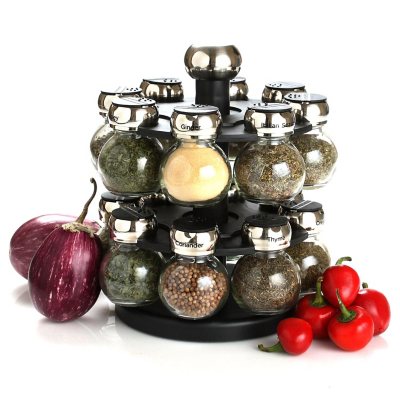 Auto-Measuring Spice Racks : spice rack carousel