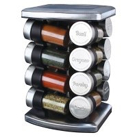 Olde Thompson Stainless Steel Spice Rack with 16 Spices