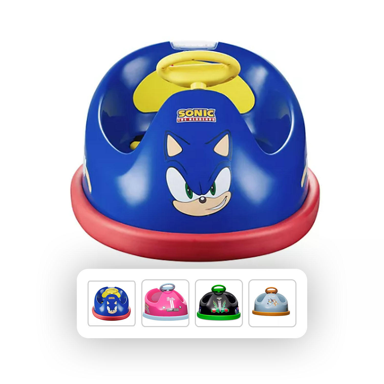 Licensed 6-Volt Battery Powered Ride On Electric Bumper Car with Remote Control (Sonic the Hedgehog)