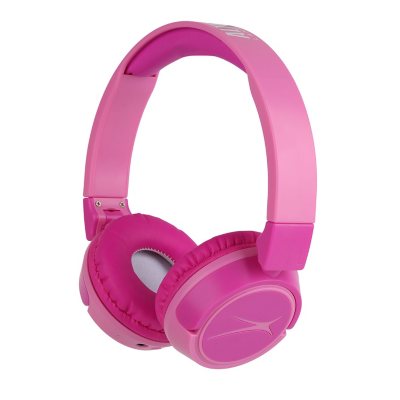 Altec Lansing 2-in-1 Bluetooth Kid-Safe Headphones (Princess Pink)