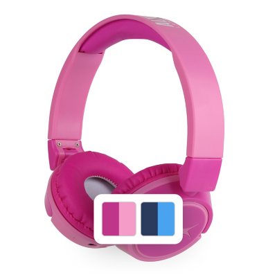 Altec Lansing 2-in-1 Bluetooth Kid-Safe Headphones (Princess Pink):- Princess Pink