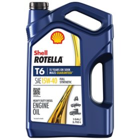 Shell Rotella T6 Full Synthetic 15W40 3-pack/1 gallon bottles