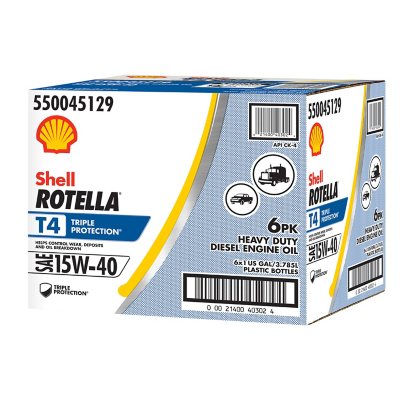 Shell Rotella T4 Triple Protection 15W-40 Diesel Engine Oil6-pack/1 gallon bottles