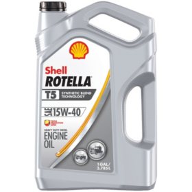 Shell Rotella T5 15W-40 Synthetic Blend Heavy-Duty Diesel Engine Oil, 3-pack/1 gallon bottles