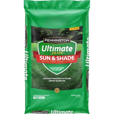 Pennington Ultimate Plus Grass Seed and Fertilizer Sun and Shade Mix