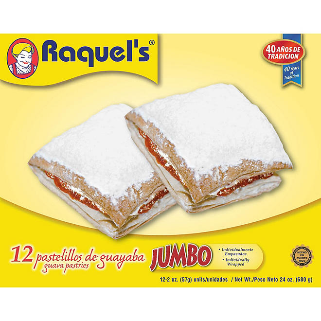 Raquel's Jumbo Guava Pastries 1.5 oz., 12 pk.