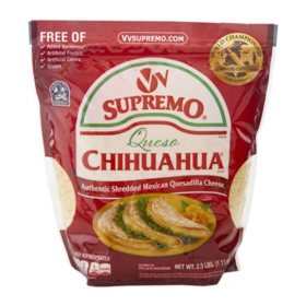 V&V Supremo Queso Chihuahua Shredded Quesadilla Cheese 2.5 lbs. 