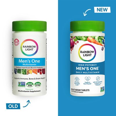Rainbow Light Men's One Non-GMO Verified Multivitamin Tablet Plus Superfoods & Probiotics (180 - Sam's Club