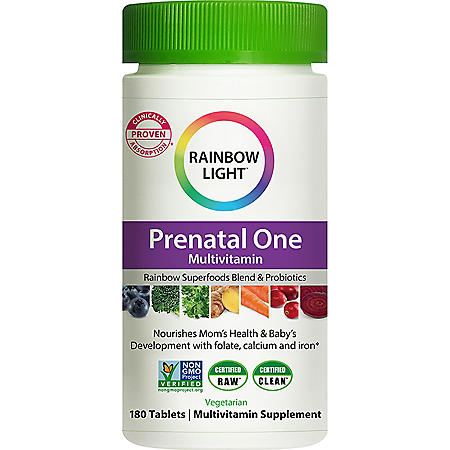 Rainbow Light Prenatal One Non-GMO Project Verified Multivitamin Plus Superfoods & Probiotics (180 ct.)
