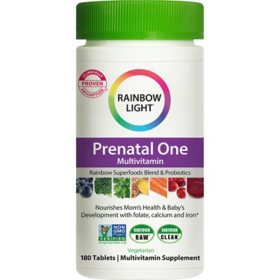 Rainbow Light Prenatal One Non-GMO Project Verified Multivitamin Plus Superfoods & Probiotics, 180 ct.