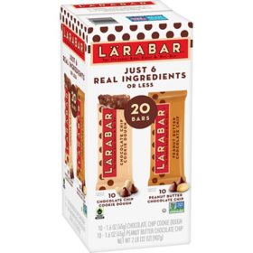 Larabar Chocolate Chip Cookie Dough & Peanut Butter Variety 20 pk.