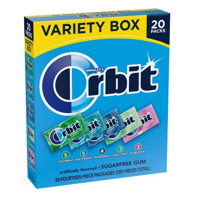 Orbit Mint Sugar Free Chewing Gum Variety Pack, (14 ct., 20 pk.) - Sam's  Club