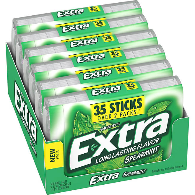 Extra Spearmint Sugar-Free Gum 35 ct., 6 pks.