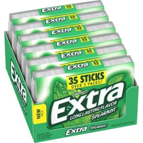 Extra Spearmint Sugar-Free Gum, 35 pcs., 6 pk.