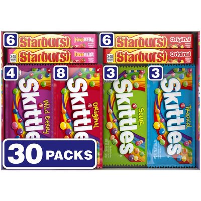 Starburst and Skittles Chewy Candy Variety Box ( oz., 30 ct.) - Sam's  Club