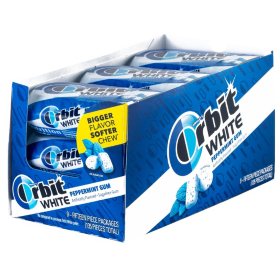 Orbit White, Peppermint Sugar Free Gum 15 pcs., 9 pk.