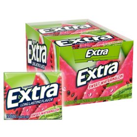 Extra Sweet Watermelon Sugar Free Chewing Gum Bulk Pack (15 ct., 10 pk.)