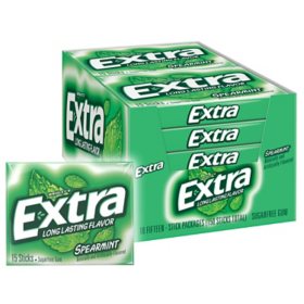 Extra Spearmint Sugar Free Chewing Gum Bulk Pack 15 ct., 10 pk.