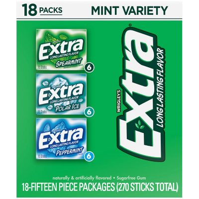 EXTRA Gum Spearmint Sugar Free Chewing Gum Pack