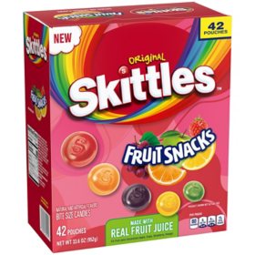 Skittles Original Fruit Snacks, 0.8 oz., 42 pk. 