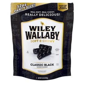 Wiley Wallaby Gourmet Black Licorice, 32 oz.