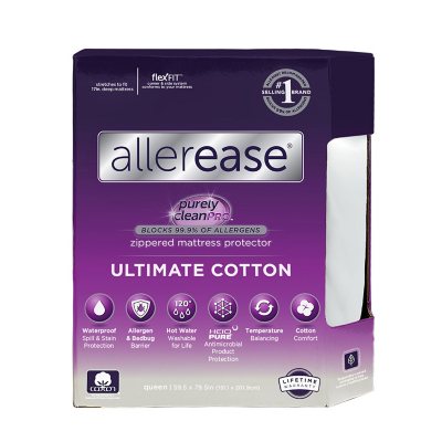 Allerease Reserve Cotton Fresh Mattress Protector, Full - White