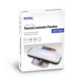 Royal Letter Size Thermal Laminator Pouches 200 count